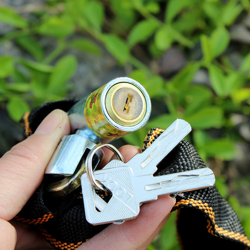 Hardware daily tool bag cloth chain lock electric bicycle lock 1-1.5 meters square round cloth lock