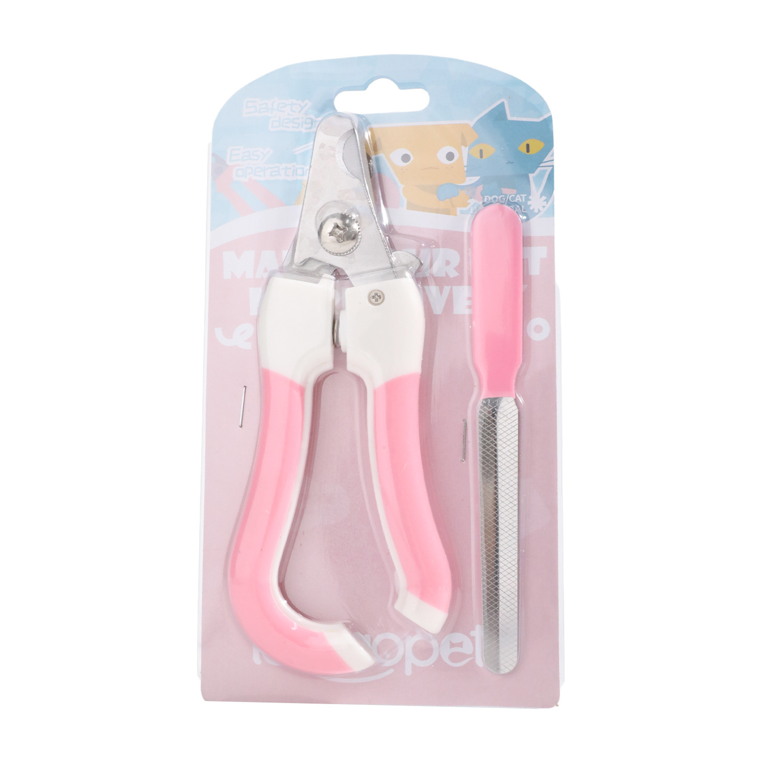 En stock al por mayor Taotao gancho para mascotas cómodo cortaúñas para mascotas con archivo de plástico perro cortaúñas tamaño pequeño