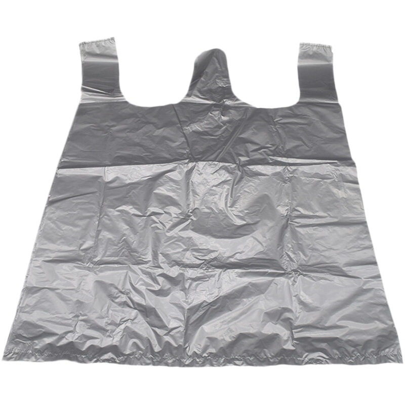 Gris plata gran bolsa de plástico Gris chaleco bolsa extra grande engrosada ropa de embalaje portátil de almacenamiento en movimiento bolsa grande