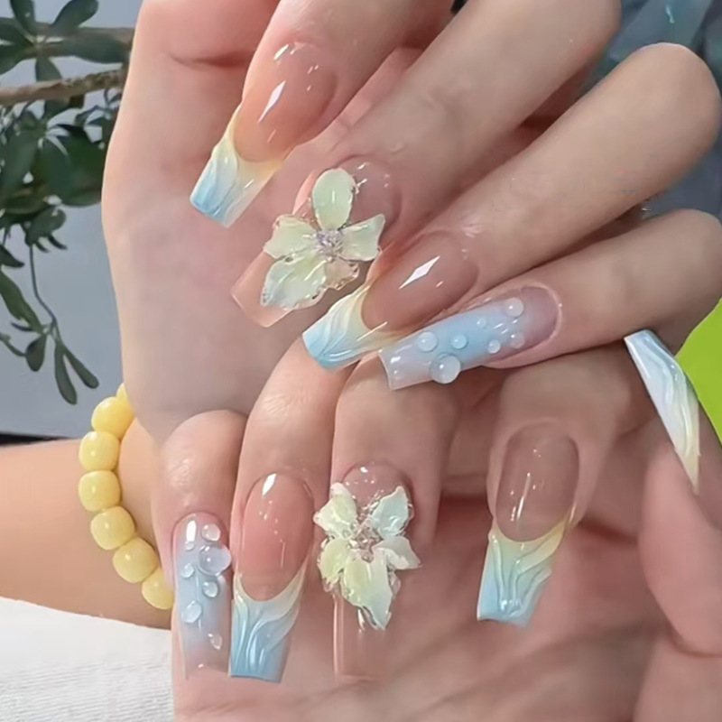 Mint Ice Flower Wear Armor Stereo Nail Patch Embossed Nail Pieces Semi-handmade Fake Nail Nail Pieces Finished Nail Pieces Mint Ice Flower Wear Armor Stereo Nail Patch Embossed Nail Pieces Semi-handmade Fake Nail Nail Pieces Finished Nail Pieces