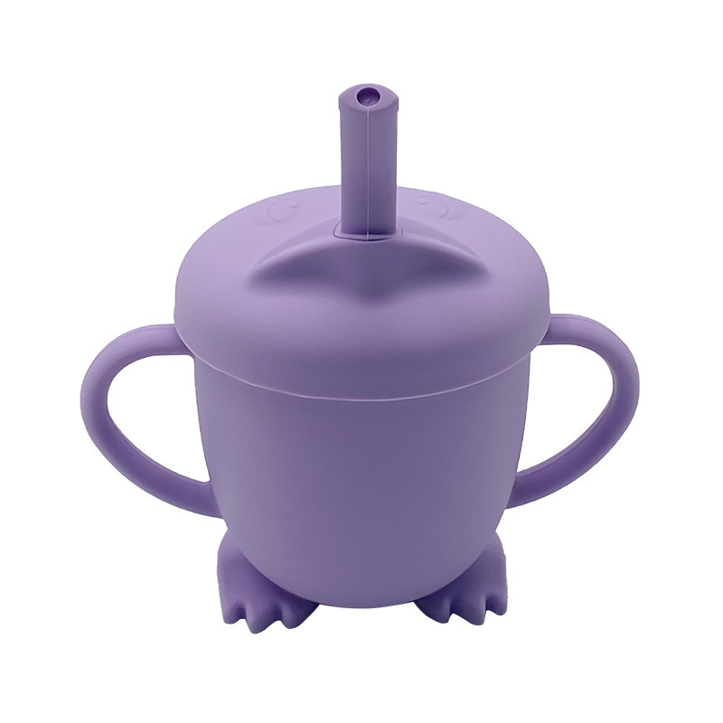Taza de paja para bebés con cubierta a prueba de caídas a prueba de quemaduras entrenamiento de agua potable para niños aprendiendo taza de bebida fábrica transfronteriza en stock