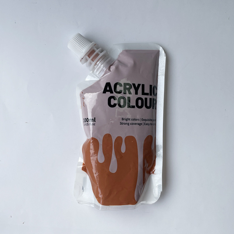 Acrylic pigment 100ml squeeze bag supplement liquid, waterproof, sunscreen, children's art, formalde