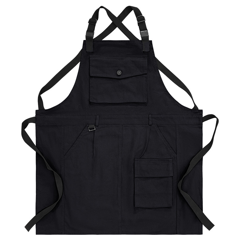 Transfronterizo Amazon poliéster algodón delantal logotipo personalizado herramientas barista ropa de trabajo delantal de cocina casero personalizado