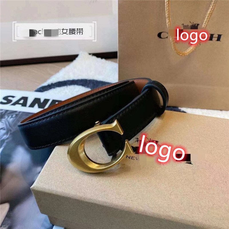 Coach Women's Wide Waist Belt Business Casual Retro Artistic Leather Belt Gift Box Packaging Aliexpress Amazon