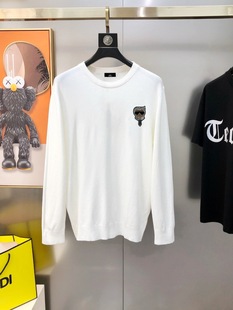1.1 Correct Version Miu Autumn and Winter Blcg New F Family Fen Classic Logo Cashmere Blended Sweater for Men and Women