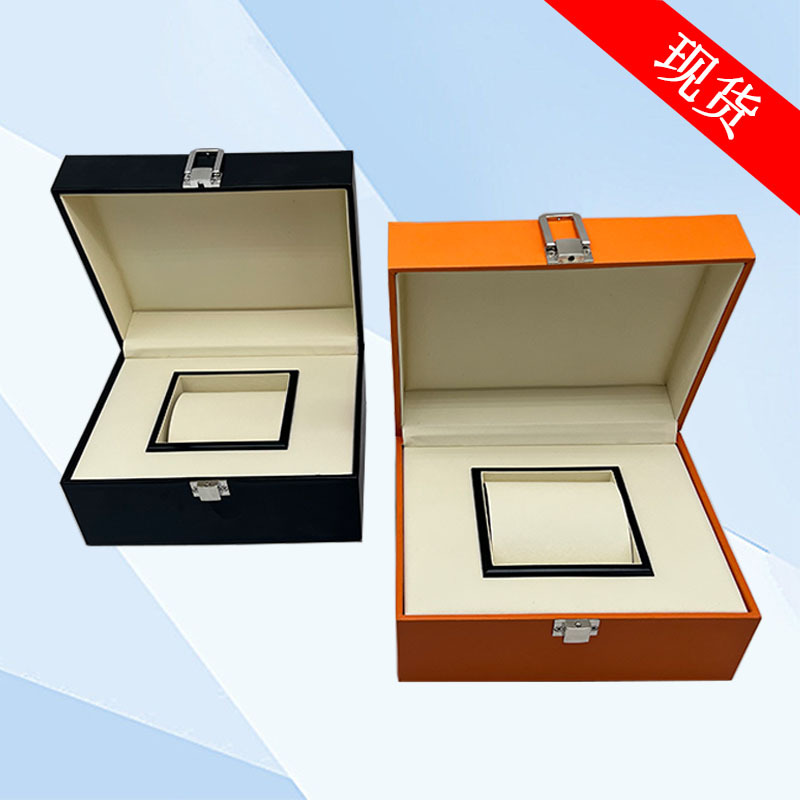 High-End Pu Watch Box Flip Watch Gift Box Metal Buckle Mechanical Watch Box Watch Watch Box Watch Packaging Box