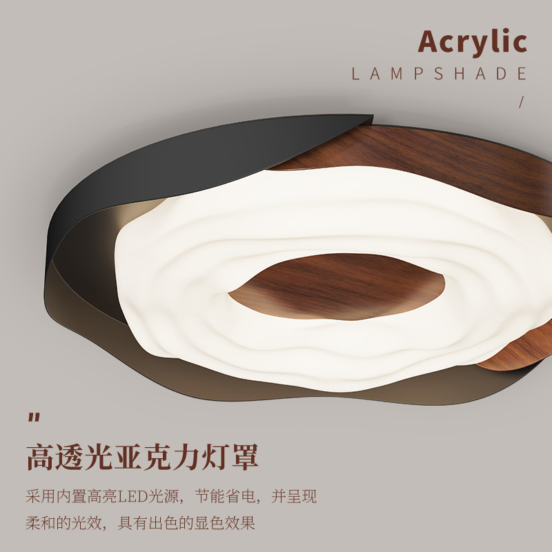 Lámpara de techo de dormitorio, estilo antiguo francés, patrón de nogal, galletas creativas, dormitorio principal, habitación de libro, lámpara led