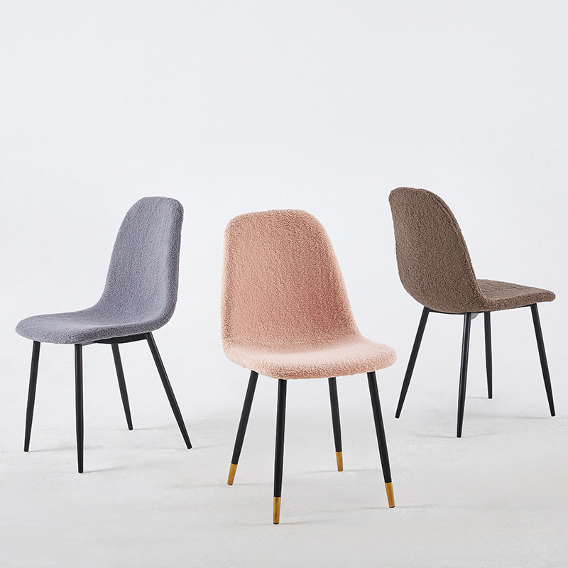 silla de comedor de lana minimalista, silla de comedor de alta densidad, esponja ligera y lujosa, conversación creativa, silla de oficina, silla de comedor
