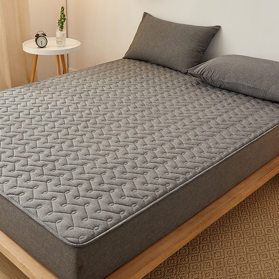 Clase A 100 sábana de algodón puro de algodón de una sola pieza cubierta de cama con todo incluido de algodón cubierta protectora de colchón funda de cama de sábana antideslizante y antipolvo image 9