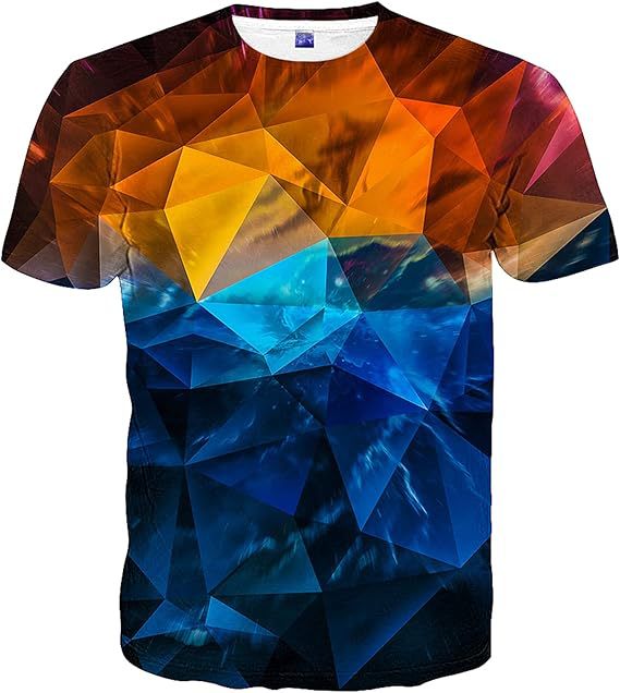 Venta caliente transfronteriza europea y americana impresión digital 3D para hombres, personalidad de la calle de verano, camiseta suelta de manga corta con cuello redondo transpirable