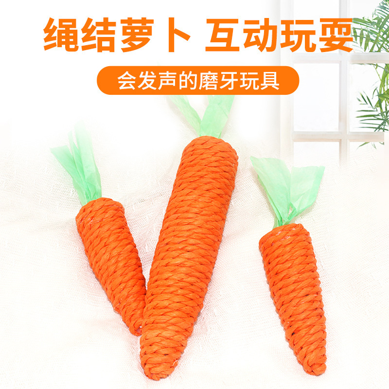 Pet cat toy wholesale hemp rope carrot funny cat toy carrot cat toy hemp rope self-Hi toy