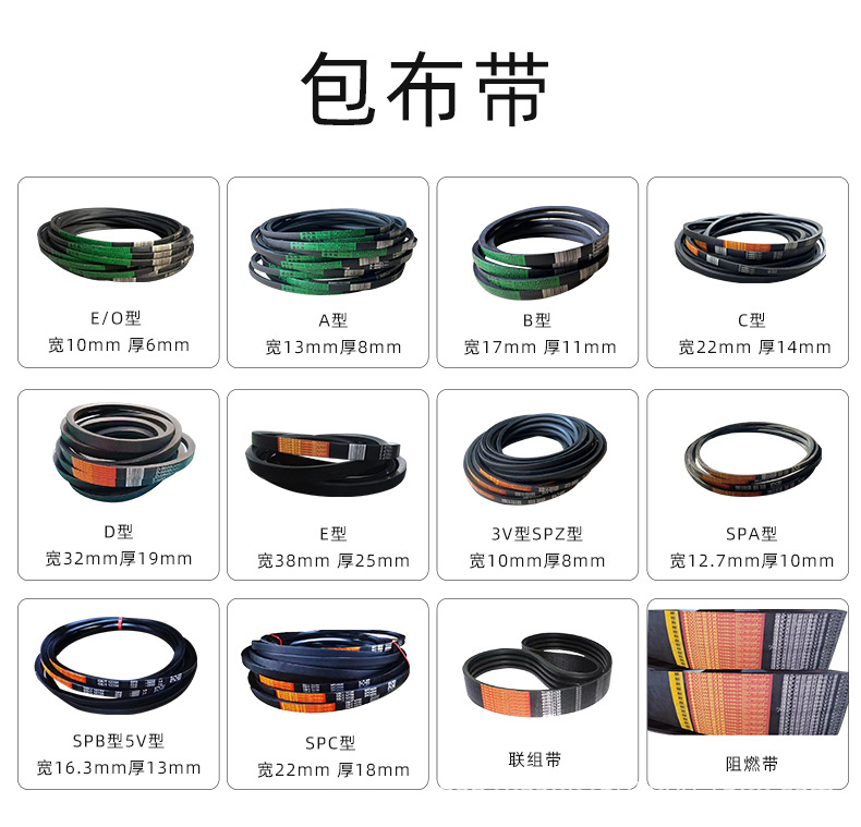 Manufacturer Supplies Triangle Belt Group Belt 8V Type 4L25J5080 Coal Mine Uses Explosion-Proof Flame Retardant Anti-Static Belt