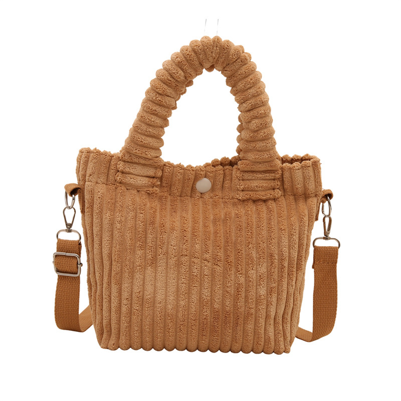 Nicho de velcro bolso de balde 2024 nuevo invierno literatura y arte mochila bolso de color caramelo lindo bolso especial