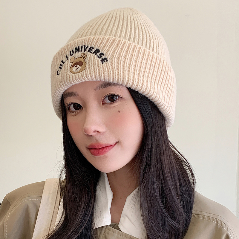 Women's Preppy Style Vacation Animal Letter Eaveless Wool Cap display picture 17