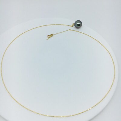 简约G18K黄金弹力项圈豆豆项链毛衣链可调节针式锁骨链项圈 女|ms