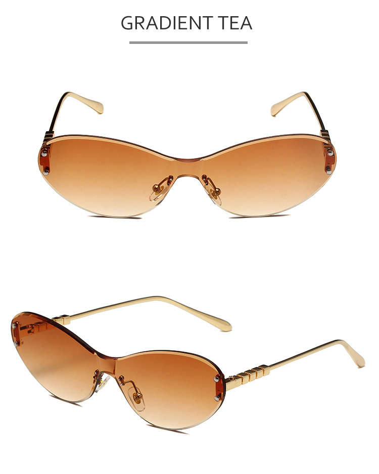Men's Sunglasses New Ring Shaped Frameless Ocean Lens Sunglasses Anti Ultraviolet Catwalk Outdoor Driving Sunshade Fashion Sunglasses_viptrois.com