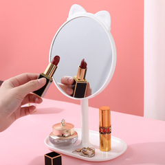 Hair Comb Makeup Mirror Portable Tray Small Mirror Desk Dorm Beauty One-Sided Mirror Makeup Mirror Wholesale