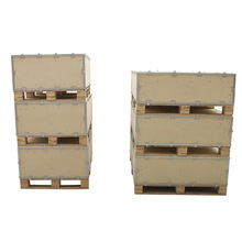 厂家定制钢带木箱物流运输木质打包装箱免熏蒸卡扣钢带包边木箱