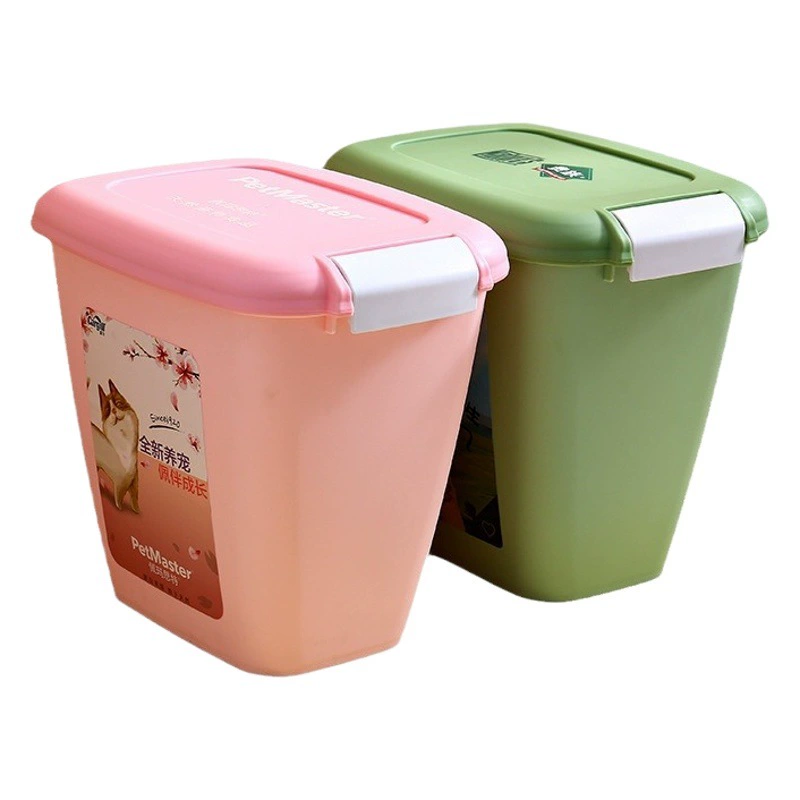 Пластиковое герметичное влагостойкое ведро для хранения корма для домашних животных ведро для корма для собак ведро для корма для кошек ведро для риса среднее 10 л 5 кг