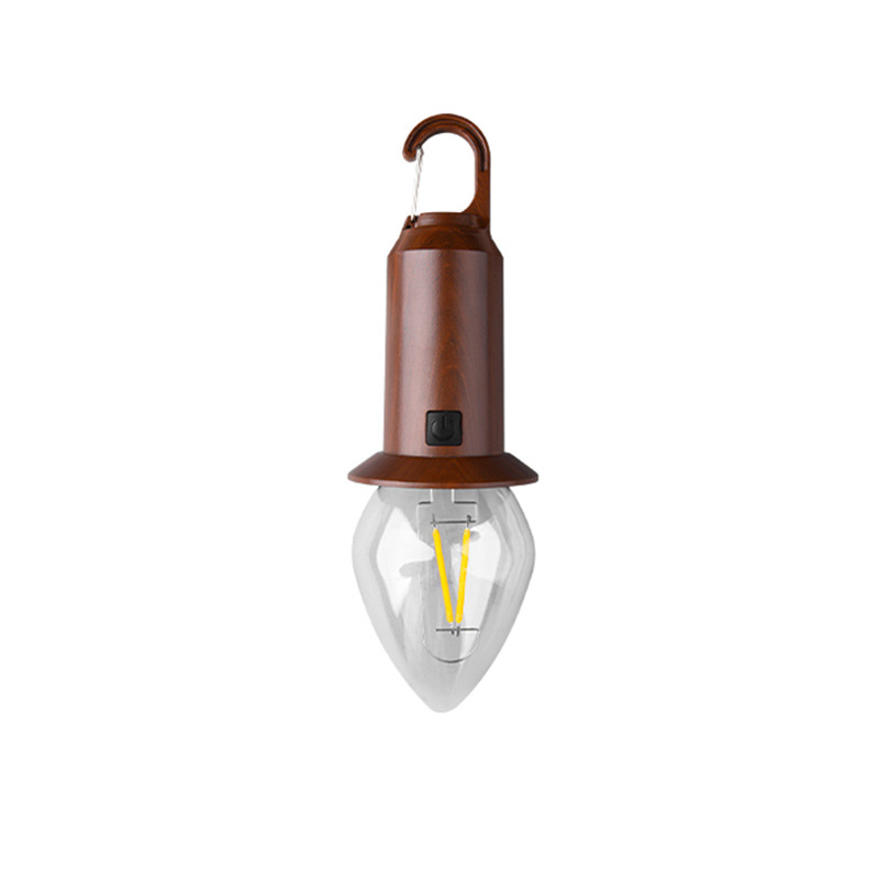 Outdoor Solar Light Portable Vintage Camping Bulb Rechargeable_voghion.com