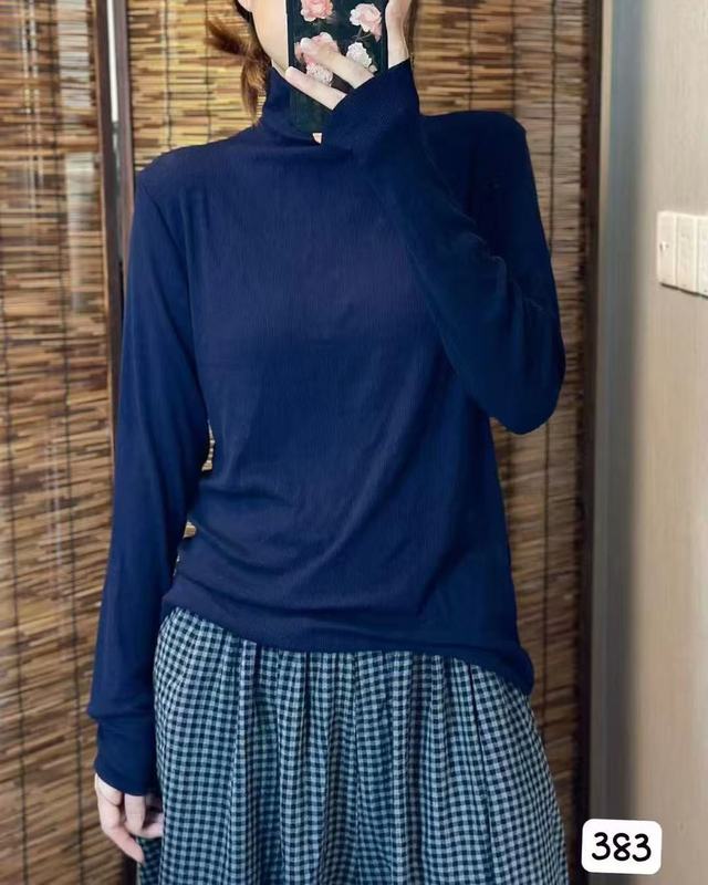 CO 2025秋季款韩版宽松显瘦简约高龄纯色打底衫百搭亲肤内搭女383|undefined