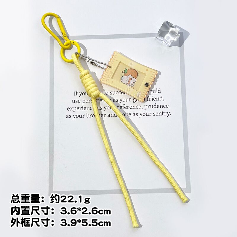 インキャンディー 1.0inch フォトフレームキーホルダーアクリルスライドスター愛好家ビッグヘッドフォトカードバッグ収納ペンダント|undefined
