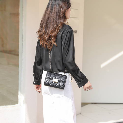 港风复古小包包女2024新款洋气百搭链条包网红时尚单肩斜挎包