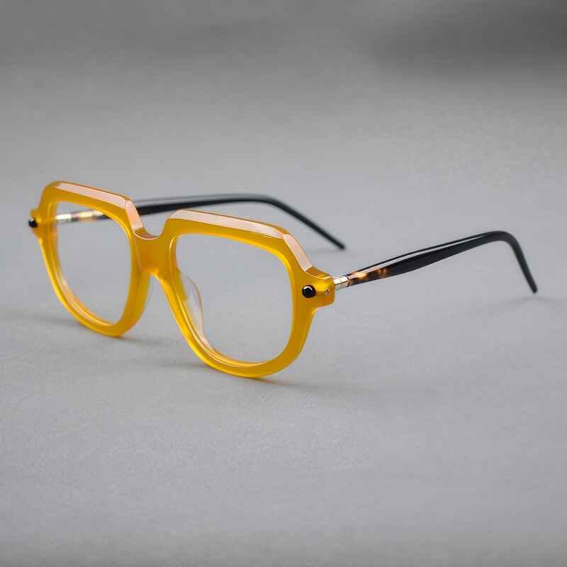 New European and American Fashion Street Style Acetate Eyeglass Frames Oversized Square Frame Handmade Acetate Frames Wholesale Cross-Border