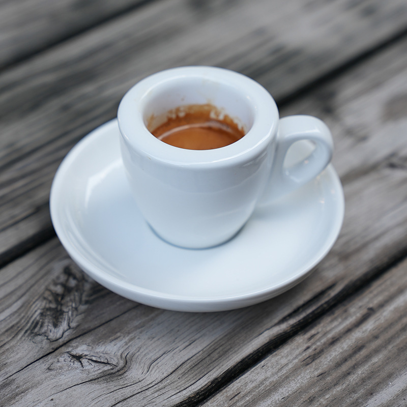 Thick-Walled 9mm Ceramic Coffee Cup 60ml Espresso Cup Small Ceramic Hand-Brewed Cup and Saucer Set Thick-Walled 9mm Ceramic Coffee Cup 60ml Espresso Cup Small Ceramic Hand-Brewed Cup and Saucer Set