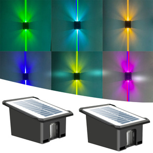 Cross-border Solar Light Single Beam Light Household Wall Washer Light Garden Wall Decoration Arrangement Garden Light Waterproof Outdoor Light