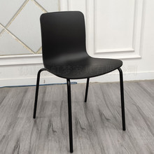 黑色塑料椅廣東廠家批發廣州企業職工食堂PP塑料餐椅快餐廳塑鋼椅
