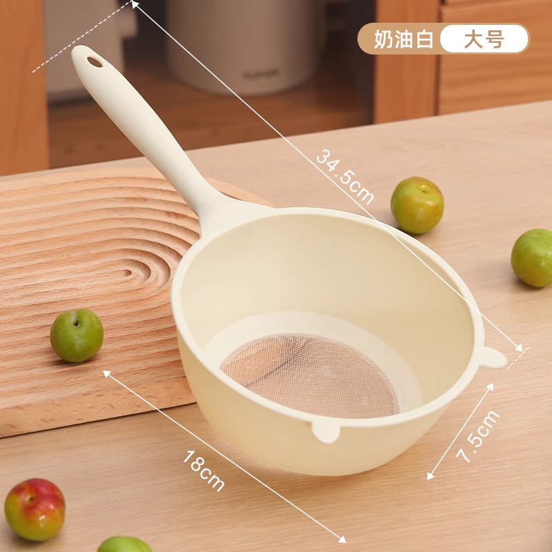 小熊多功能过滤勺家用过滤网超细隔渣豆浆淘米水果过滤勺淘米神器|undefined