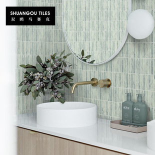 Double Gull Emerald Stone Pattern Mosaic Cloud Series Crescent Long Bar Bathroom Cafe Homestay Restaurant Bar Tile