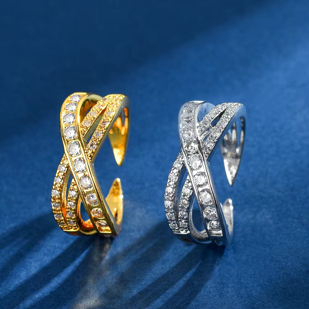 Ring open design voor dames met zirkonia elegante minimalist_voghion.com