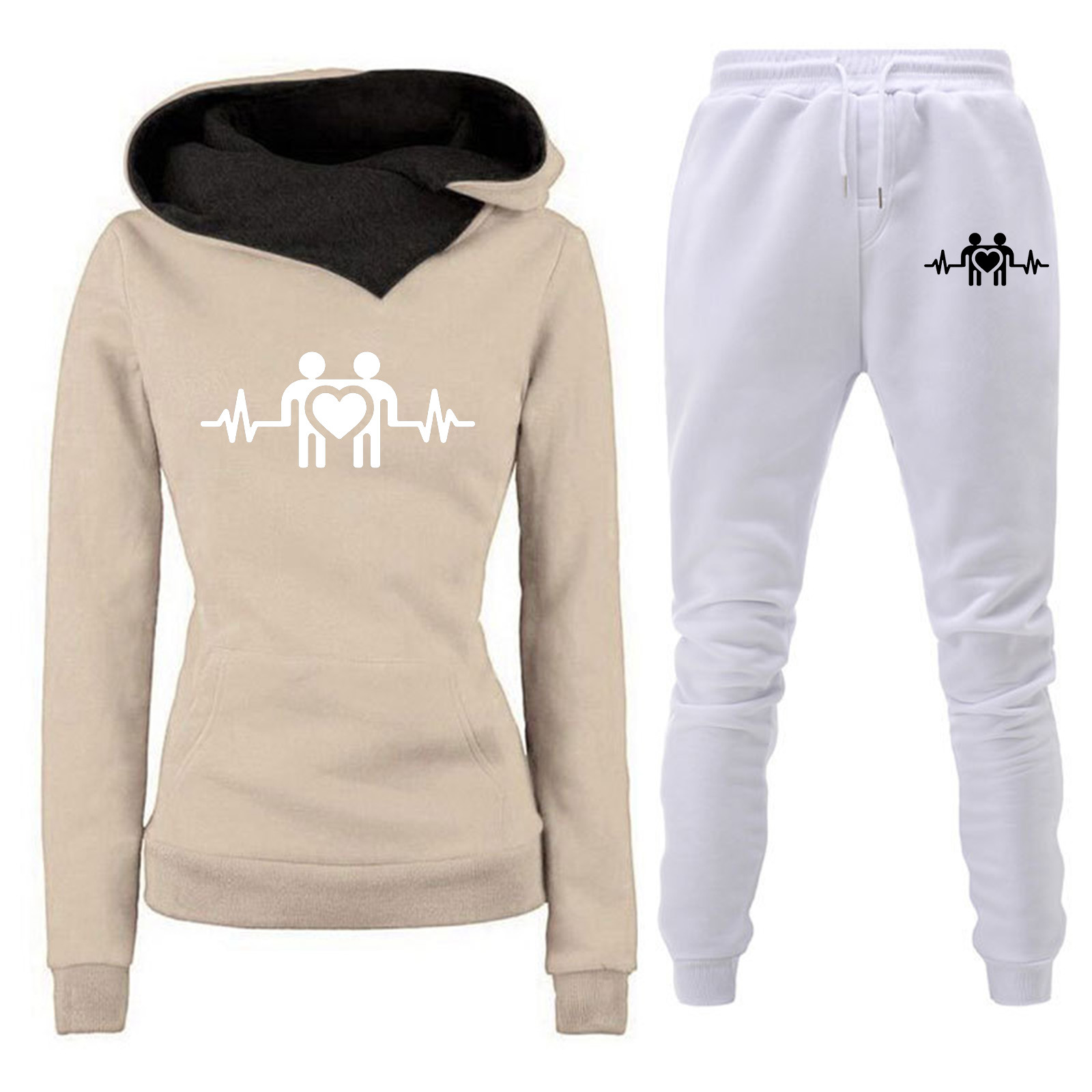 Comercio exterior transfronterizo Otoño e Invierno Nuevo traje de ropa deportiva con capucha y forro polar pantalones de suéter de mujer ropa de mujer al por mayor image 4