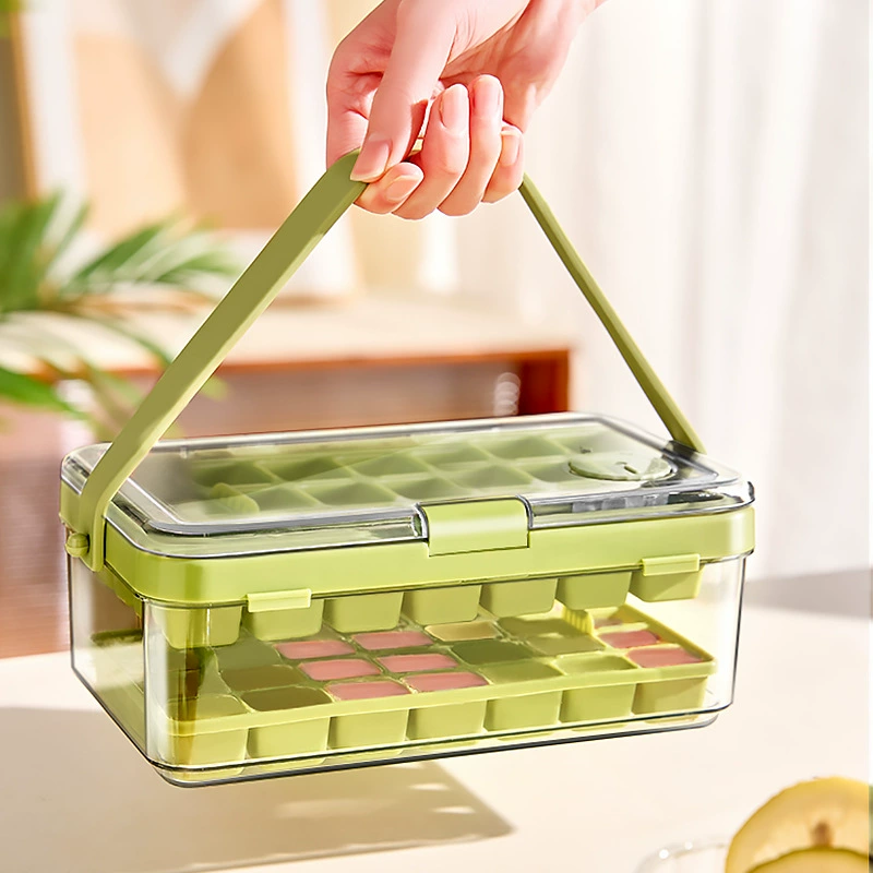 Transparent storage box, round hockey, ice cubes, mold