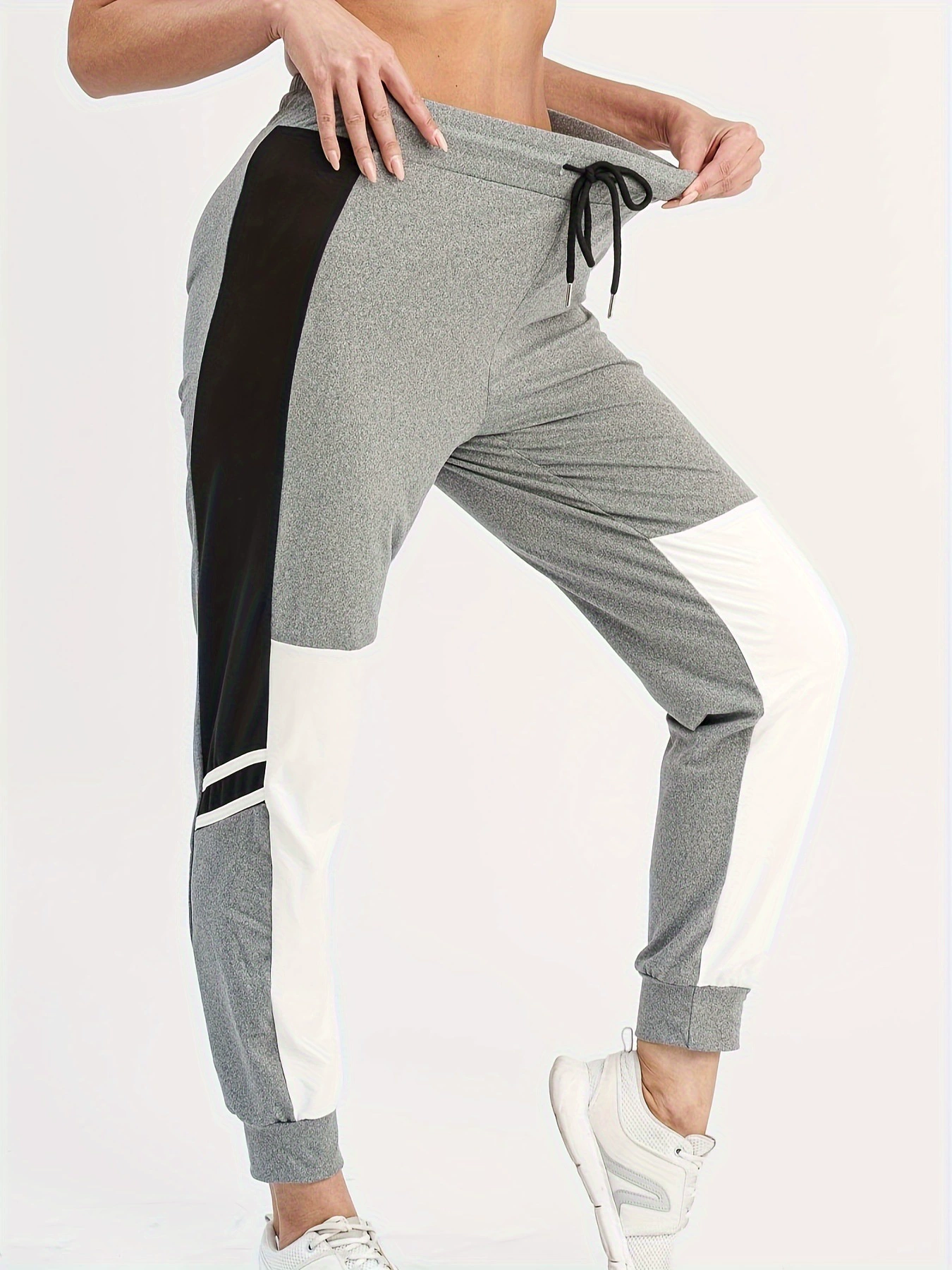 Sports Breathable Comfortable Leisure Trousers for Gym, Running, European Style in Light Grey