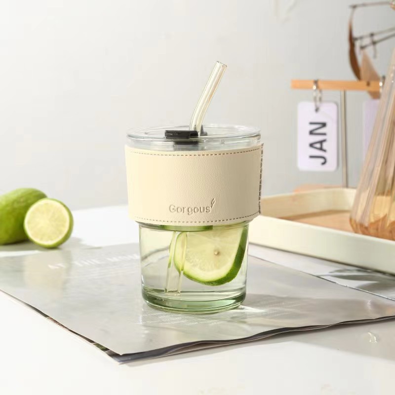 투명 모델 + 뚜껑 + 빨대 + 컵 슬리브 + 컬러 박스