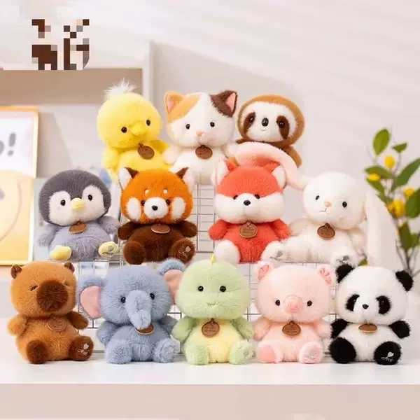 Cute Desk Companion Doll, Red Panda Plush Toy, Penguin Companion Doll, Children's Birthday Gift