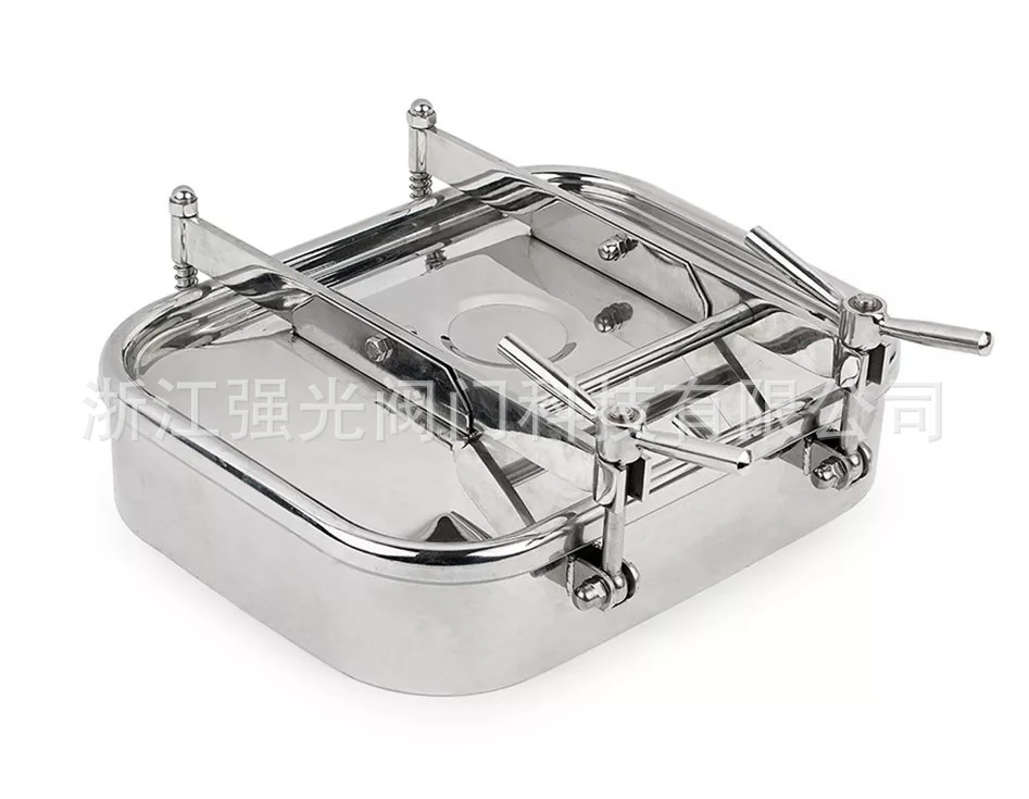 啤酒发酵罐，卫生级矩形压力人孔盖,不锈钢矩形压力人孔盖