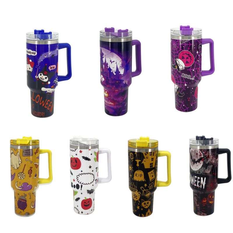 Halloween 5D creative handle 40oz car cup 304 stainless steel ice cup car portable thermos cup wholesale Halloween 5D creative handle 40oz car cup 304 stainless steel ice cup car portable thermos cup wholesale