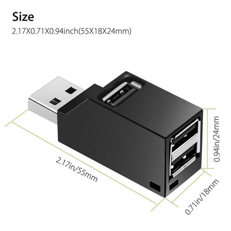 In-line portable multi-interface HUB splitter usb3.0 high-speed hub 3-port expansion hub1 drag 3