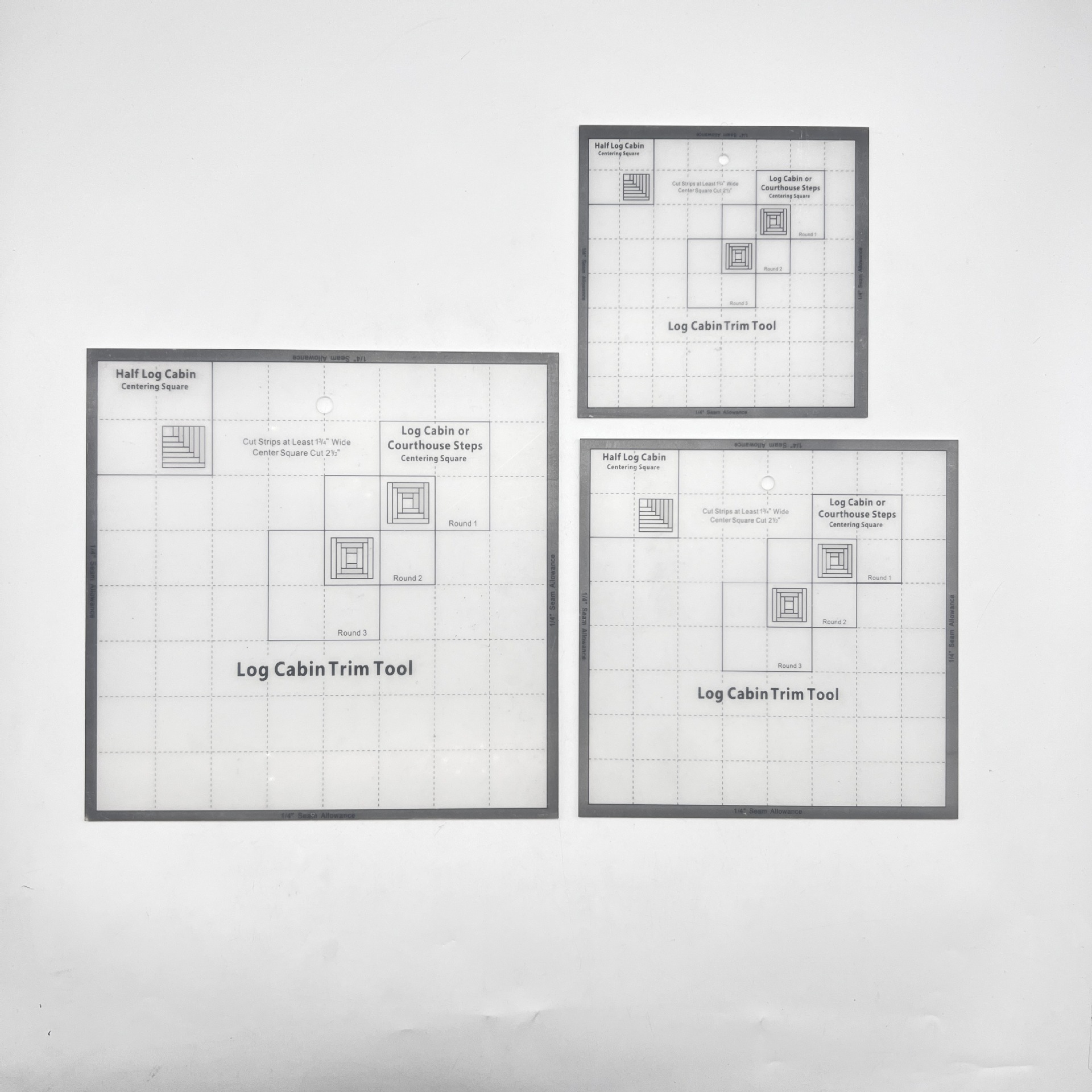 Diseño de prendas de vestir acrílico 90 ° regla de costura de tela de corte de tela doble regla de patrón de tela de corte