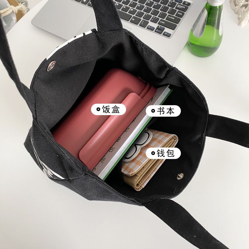 가방 여성 2021 신입 미니 캔버스 가방 여성 학생 한국 스타일 귀여운 작은 핸드백 핸드 펜롱