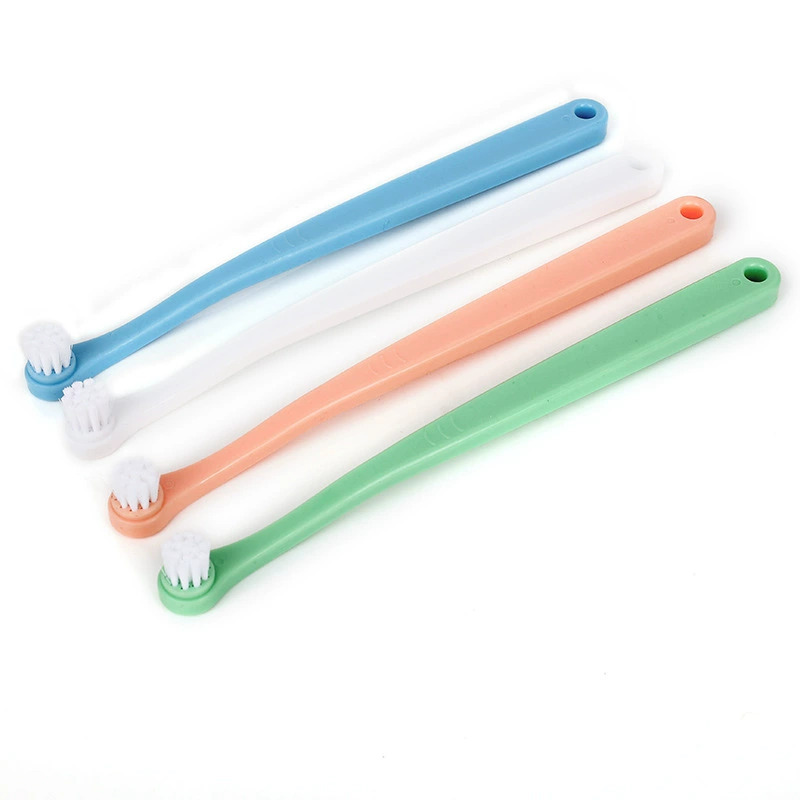 cepillo de dientes para mascotas cepillo de dientes para perros gatos herramientas de limpieza oral cepillo de dientes de nylon fabricantes al por mayor
