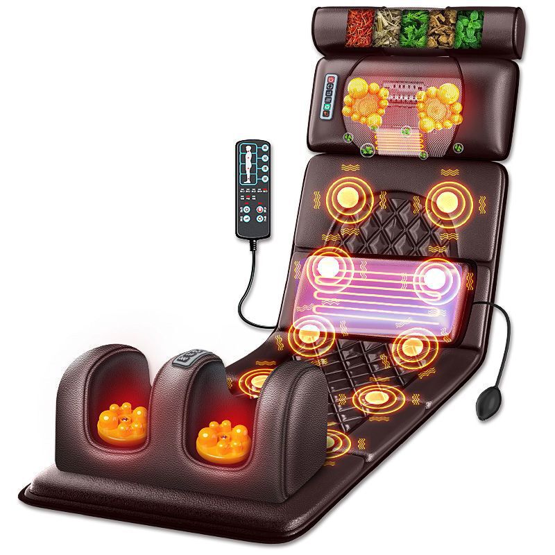 クロスボーダー多機能ホットマッサージベッド肩頚椎背中マッサージクッション家庭用多機能マッサージ器マッサージクッション|undefined