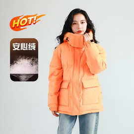 连帽鹅绒服女款秋冬季潮牌户外保暖防水抗寒羽绒外套
