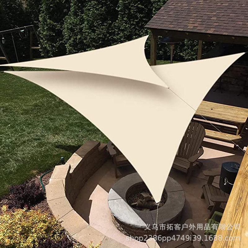 Sunshade Sail Outdoor Camping Style Oxford Cloth Waterproof Canopy Home Canopy Courtyard Sun Protection Pergola Triangle Sunshade Sail
