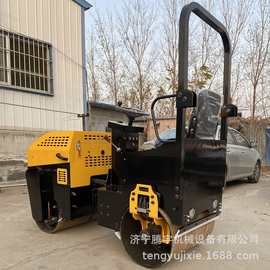 买1吨座驾式全液压双钢轮震动压路机 混凝土路面压实机压道机图片