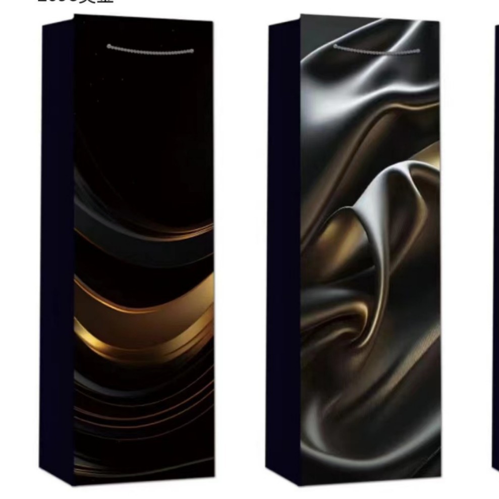 红酒袋礼品纸袋高级感节日通用礼物袋批发红酒手提纸袋源 头厂家